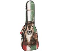 Étui pour ukulélé de concert de Noël en forme de canne à sucre d'orge et de flocons de neige avec rangement, sac de transport étanche, rembourrage en éponge de 1 cm d'épaisseur, Multicolore 04
