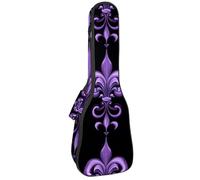 Étui pour ukulélé de concert Mardi Gras Symboles Fêtes Ficelles de Perles Doux Épais Rembourré Ukulélé Sac à dos 10 mm d'épaisseur Rembourrage en éponge, Multicolore 04, 25.9x9x3.1in/66x23x8cm