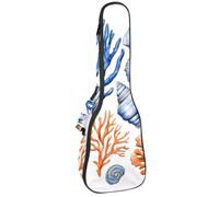 Étui pour ukulélé de concert Mardi Gras Symboles Fêtes Ficelles de Perles Doux Épais Rembourré Ukulélé Sac à dos 10 mm d'épaisseur Rembourrage en éponge, Multicolore 10., 25.9x9x3.1in/66x23x8cm