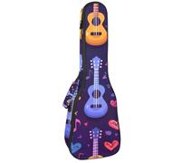 Étui pour ukulélé de concert Motif Wild West Texture sans fin Doux et épais Rembourré 10 mm d'épaisseur Rembourrage en éponge, Multicolore 06, 25.9x9x3.1in/66x23x8cm, Organiseur de sac
