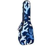 Étui pour ukulélé de concert vintage ancre été aventure océanique motif art océan doux rembourré sac à dos ukulélé 10 mm d'épaisseur rembourrage éponge, Multicolore 10., 25.9x9x3.1in/66x23x8cm