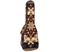 Étui pour ukulélé de concert Wild West Chapeau de cowboy Cactus doux épais rembourré Sac à dos Ukulélé 10 mm d'épaisseur Rembourrage en éponge, Multicolore 03., 25.9x9x3.1in/66x23x8cm, Organiseur de