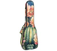 Étui pour ukulélé motif cactus tropical à l'aquarelle, sac rembourré pour ukulélé concert de 58,4 cm, imperméable et durable, Multicolore 06, 25.9x9x3.1in/66x23x8cm, Organiseur de sac