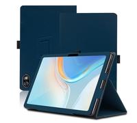 Étui pour Ulefone Tab W10 10.1 Pouces, Ulefone Tab W10 Coque Tablette, Housse de Protection avec Support Pliable, Porte-Crayon et Dragonne, Protection Totale. (Bleu)