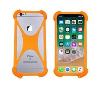 Etui pour V Mobile J7 J6 S9 S39 XS Pro 8848 A2 Lite Housse de Coques Bumper Téléphone Cover Konrow City 55 Easy 55 62 Feel/Sky Plus Case Antichoc élasticité Souple Cadre de Protection(Orange)