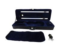 Étui pour Violon 4/4, Doublure en Coton Oxford, Boîte de Protection de Forme Oblongue avec Hygromètre et Serrure en Métal, pour Rangement et Accessoires pour Violon 4/4