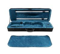 Étui pour violon 4/4, noir avec intérieur bleu, tissu Oxford, imperméable, poids léger 1,7 kg, avec bretelles et compartiments pour accessoires, 78 x 26 x 12,5 cm