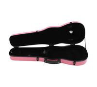 Étui pour Violon 4/4 Pleine Taille, étui pour Violon Professionnel Léger à Coque Rigide avec Bretelles Réglables et Hygromètre Boîte pour Violon en Fibre de Carbone (Roseate)