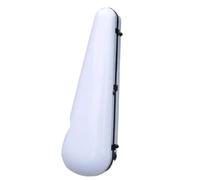 éTui Pour Violon Boîte à violon en fibre de carbone, sac dos léger, résistant la compression avec tissu et archet, espace rangement hygromètre Pour Instruments De Musique(White)