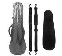 éTui Pour Violon Étui for violon 4/4 en Fiber de carbone Super léger, résistant à l'usure, la Compression, sangle d'épaule, pièces d'hygromètre Pour Instruments De Musique(Carbon)