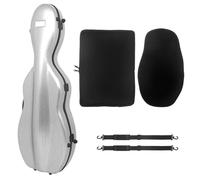 Étui pour Violon Étui for violon 4/4 en fibre de carbone composite, robuste et léger, avec housse for partitions(Silver)