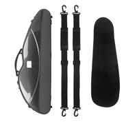 Étui pour violon Étui for violon 4/4, housse en fibre de carbone, résistant à l'usure, la compression, double bandoulière, avec hygromètre(Black)