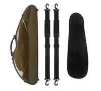 Étui pour violon Étui for violon 4/4, housse en fibre de carbone, résistant à l'usure, la compression, double bandoulière, avec hygromètre(Brown)