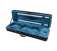 Étui pour violon n° 4/4 - Coque en tissu Oxford - Intérieur en flanelle - Avec 2 sangles réglables - Noir et bleu