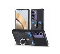 Etui Pour VIVO V40 Lite Fente Pour Crad Support Support De Bague Support De Voiture Magnétique FOXDOCK Noir