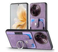Étui Pour Vivo V40 Lite Support Fente Pour Crad Support De Bague Support De Voiture Magnétique - Violet