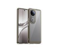 Etui pour vivo V50 anti-traces de doigts, robuste, avec bordures souples et surélevées pour une protection optimaleCompatible avec vivo V50-Gris