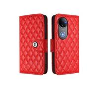Etui Pour Vivo V50 Bande De Poignet Titulaire De La Carte Portefeuille Couverture Protection Elégante Antichoc FOXDOCK Rouge