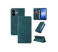 Etui pour VIVO V60 Lite RFID Blocking Flip Book Pliant Wallet Cuir avec porte-carte et couvercle de la kickstand compatible avec VIVO V60 Lite-Vert