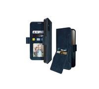 Etui pour Vivo Y55 5G Portefeuille Support vidéo Double languette magnétique Bleu nuit