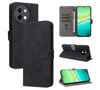 Étui Pour Vivo Y58 5g Cuir Pu Blocage Rfid Portefeuille Flip Folio Fermeture Magnétique Couverture De Fentes Pour Cartes - Noir