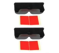 Étui pour voiture ABS 2pcs Protection Rayures Étui pour voiture | ABS pour robuste, doublure velours anti-rayures, protège pour soleil et pour vue, finition lisse noire rouge(Black)