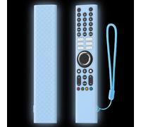 Étui pour Xiao-mi XMRM-P3, Housse Souple en Silicone pour télécommande, étui de Protection antidérapant avec Cordon (Bleu Lumineux)