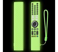 Étui pour Xiao-mi XMRM-P3, Housse Souple en Silicone pour télécommande, étui de Protection antidérapant avec Cordon (Vert Lumineux)