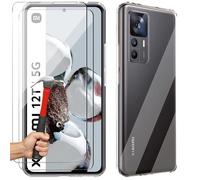 Etui pour Xiaomi 12T / 12T Pro + 2x Verres trempé - Coque Housse Transparent Vitre Protection Ecran Verre Trempé