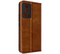 Étui pour Xiaomi 13 Lite portefeuille support vidéo motif croisillon Marron