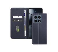 Avizar Étui pour Xiaomi 14T Clapet Portefeuille et Support Vidéo Bleu nuit