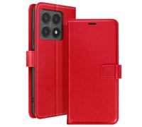 Étui pour Xiaomi 14T Portefeuille avec Dragonne Mayaxess Rouge