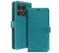 Mayaxess Étui pour Xiaomi 14T Portefeuille avec Dragonne Turquoise