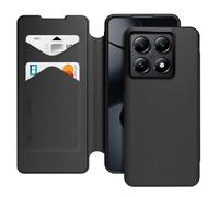 Generique Étui Folio premium pour Xiaomi 14T Pro Clapet portefeuille avec dragonne Noir