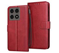 Étui pour Xiaomi 14T Pro Clapet Portefeuille et Support Vidéo Stable Bordeaux