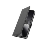 Etui pour Xiaomi 14T Pro Cuir Saffiano Clapet Porte-cartes Noir