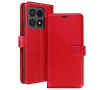 Étui pour Xiaomi 14T Pro Portefeuille avec Dragonne Mayaxess Rouge