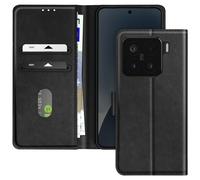 Étui pour Xiaomi 15 Clapet Portefeuille et Support Vidéo Noir