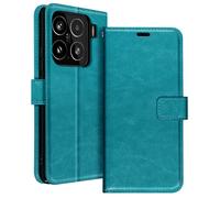 Étui pour Xiaomi 15 Portefeuille avec Dragonne Mayaxess Turquoise