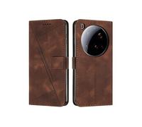 Etui pour Xiaomi 15 Ultra 5G Protection Flip Soft PU Le cuir couvercle en cuir compatible avec Xiaomi 15 Ultra 5G-Brun