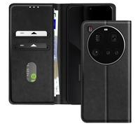 Étui pour Xiaomi 15 Ultra Clapet Portefeuille et Support Vidéo Noir