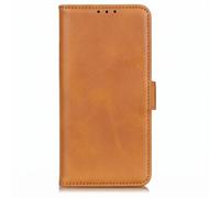 Étui pour Xiaomi 17T Pro Effet Cuir Vintage avec Rangement Cartes et Support Vidéo Camel
