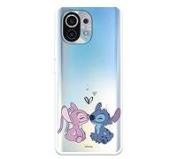 Étui pour Xiaomi Mi 11 Officiel de Lilo & Stitch Angel & Stitch Beso pour protéger Votre téléphone. Coque pour Xiaomi en Silicone Souple avec Licence Officielle Disney.