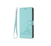 Etui Pour Xiaomi Poco C75 RFID Chat Portefeuille A Rabot Porte-fente Pour Carte, Vert