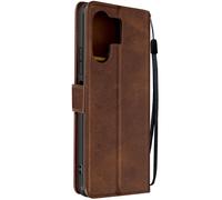 Étui pour Xiaomi Poco M6 5G Dragonne Clapet Support Portefeuille Marron foncé
