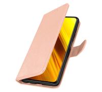 Étui pour Xiaomi Poco X3 Clapet Portefeuille Fonction Support Vidéo Rose Gold