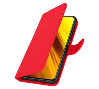 Étui pour Xiaomi Poco X3 Clapet Portefeuille Fonction Support Vidéo Rouge