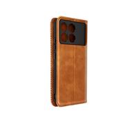 Etui pour Xiaomi Poco X6 Pro Portefeuille Support Motif Mosaique Camel