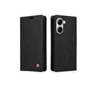 Etui Pour Xiaomi POCO X7 Pro 5G Faux cuir et TPU entièrement mat Attraction magnétique forte et Stand Fonctionnalité Avec Fentes à cartes Noir