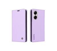Etui Pour Xiaomi POCO X7 Pro 5G Faux cuir et TPU entièrement mat Attraction magnétique forte et Stand Fonctionnalité Avec Fentes à cartes Violet